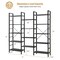 Costway Triple Wide 5-tier Bookcase Large Bookshelf Display Storage Shelf Vintage Black